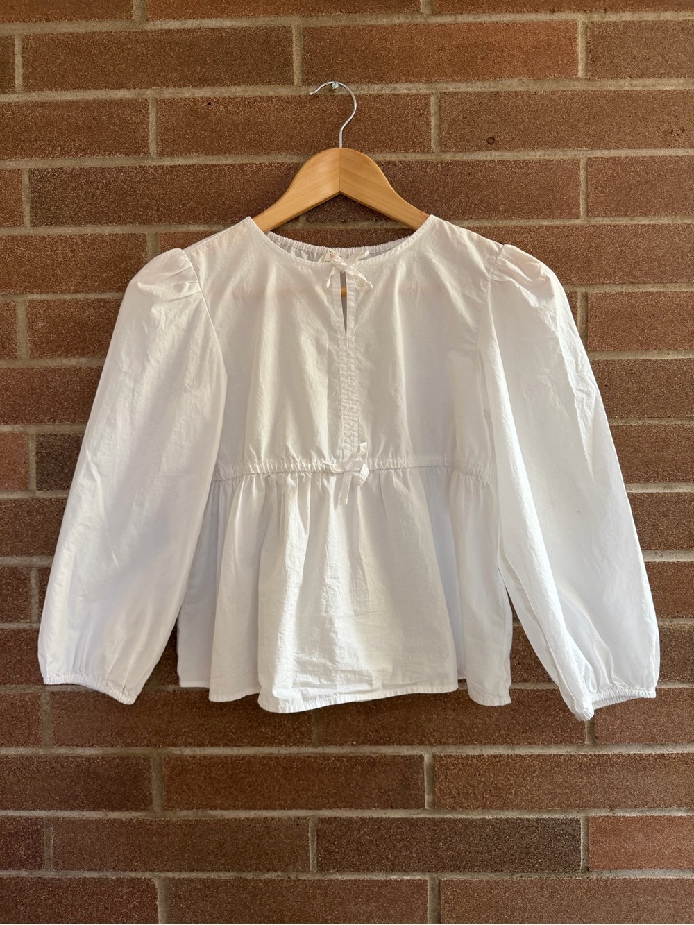 Crewcuts white popover blouse